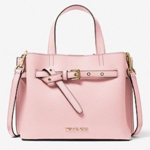 🌷BRAND new michael kors blush pink small pebbled leather satchel crossbody bag